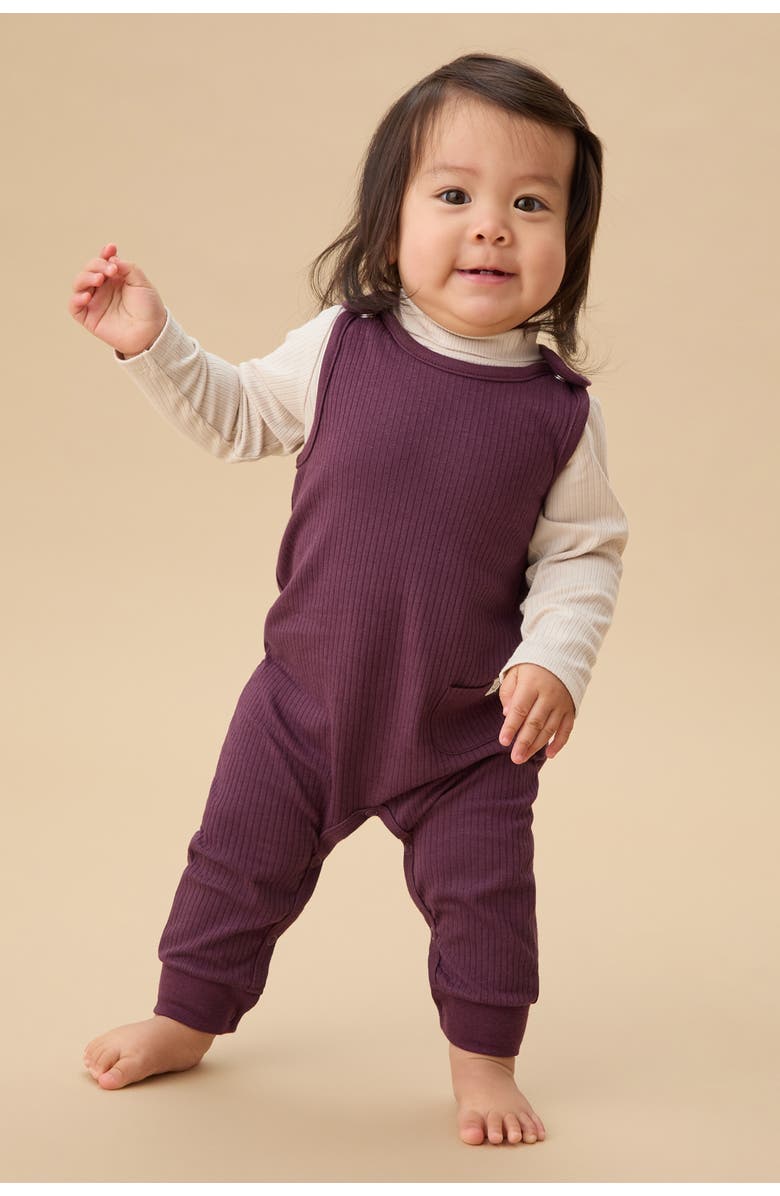 MORI Ribbed Romper, Alternate, color, Berry