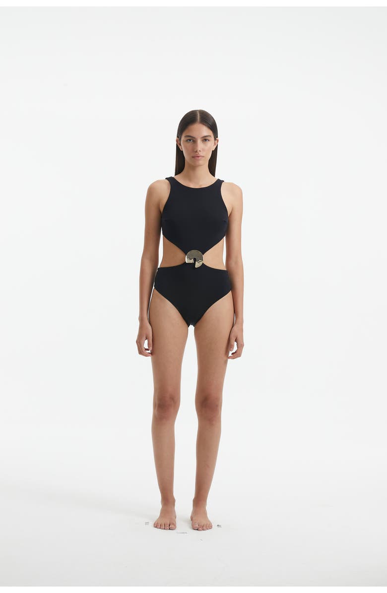 Moeva Honora One Piece Swimsuit, Alternate, color, Black