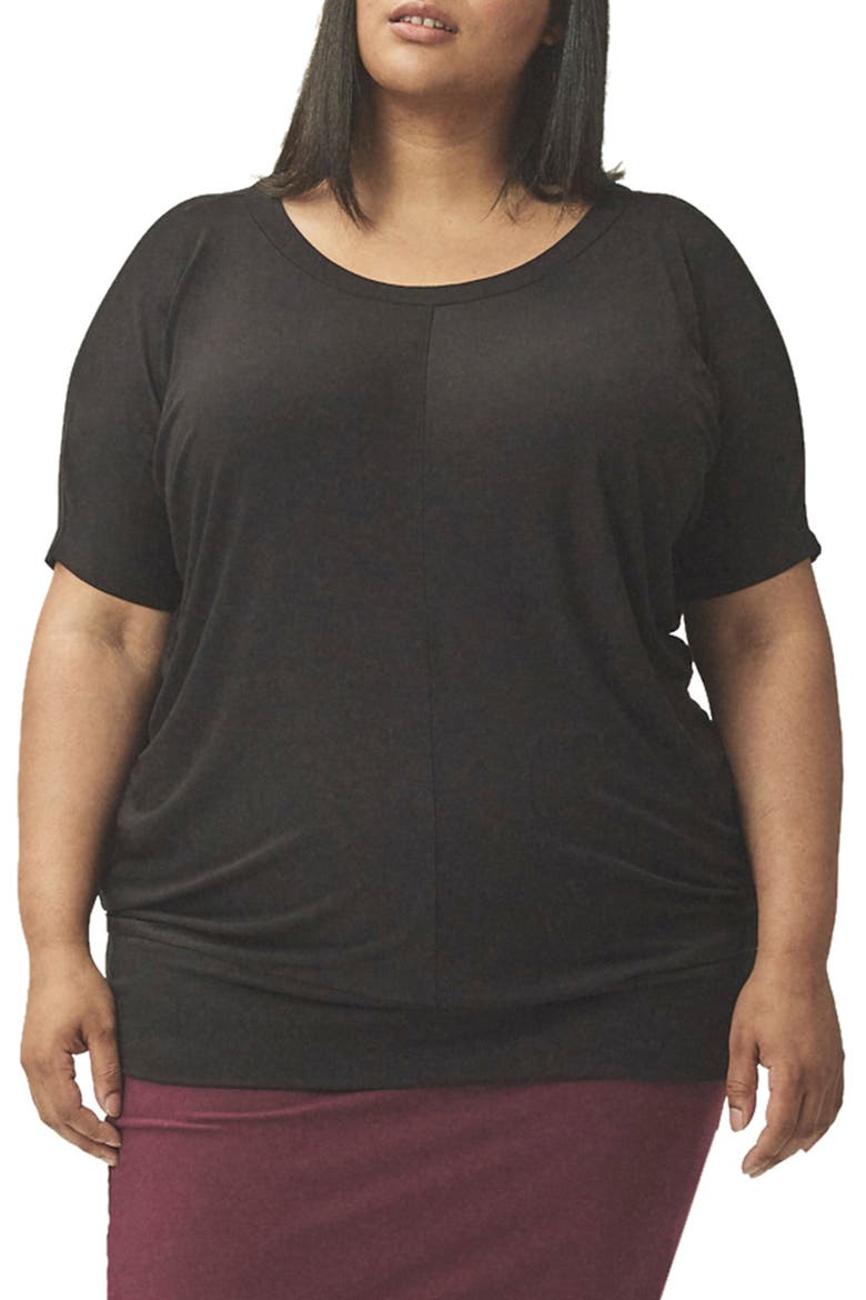 Origami Collection - Carrea Relaxed Tee, Main, color, BLACK