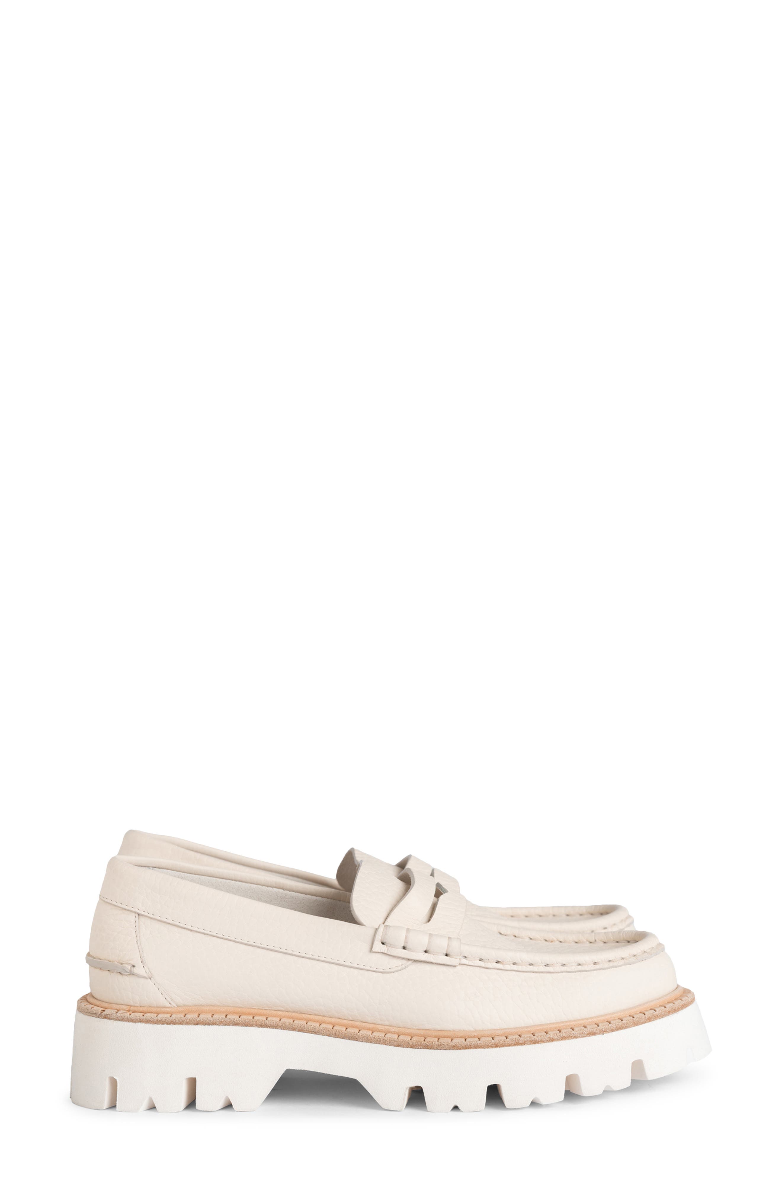 Sebas Leather Penny Loafer, Alternate, color, CREME CERVO-BIANCO