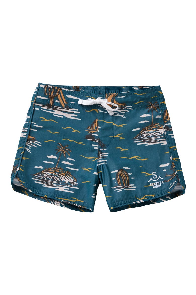 Kids' Surfing Cowboy Board Shorts, Main, color, BONANZA BLUE