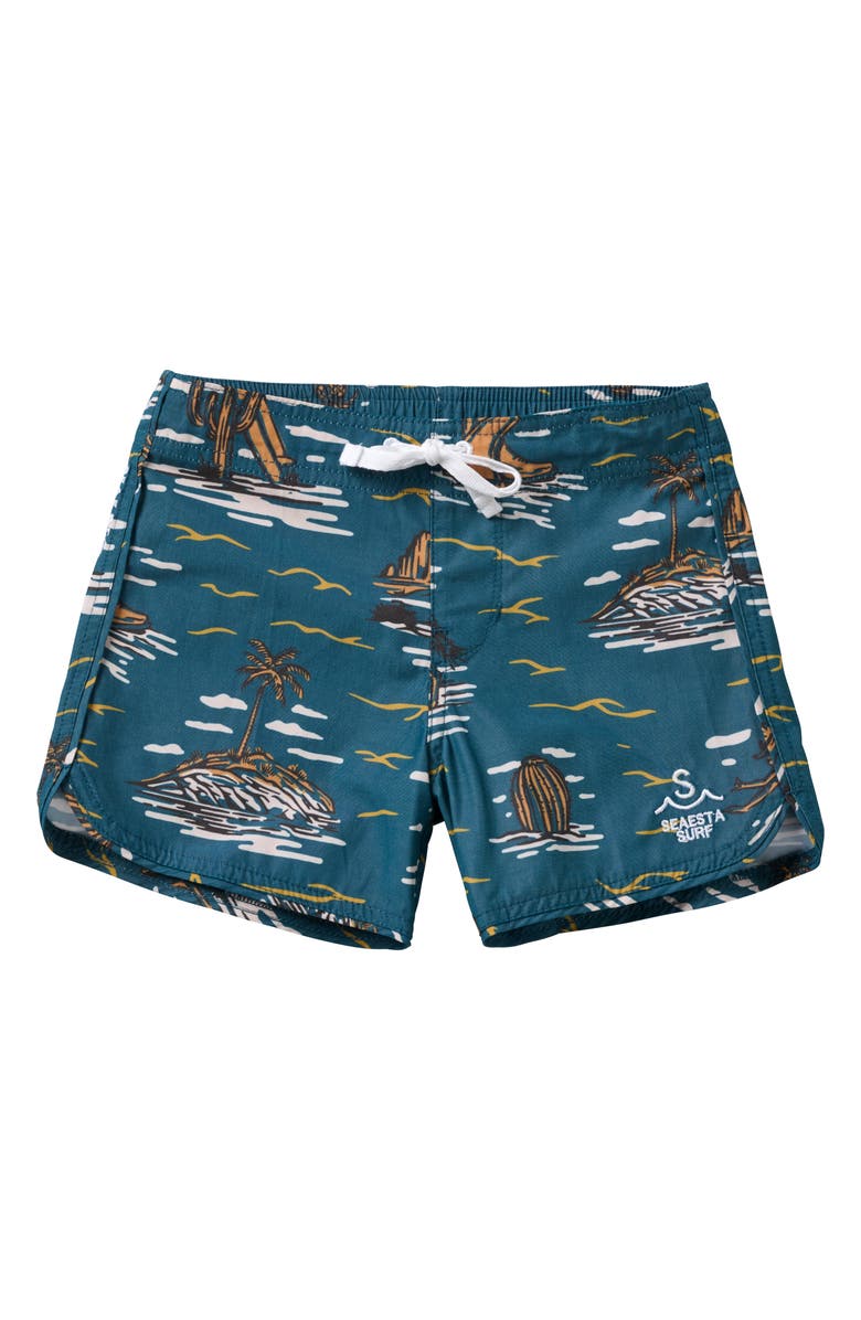 SEAESTA SURF Kids' Surfing Cowboy Board Shorts, Main, color, Bonanza Blue