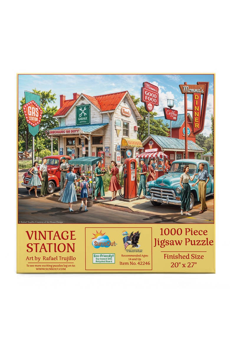 Vintage Station 1000 piece Jigsaw Puzzle for Adults, Alternate, color, Multicolor