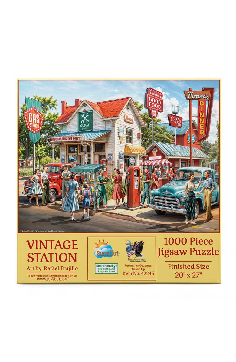 Sunsout Vintage Station 1000 piece Jigsaw Puzzle for Adults, Alternate, color, Multicolor