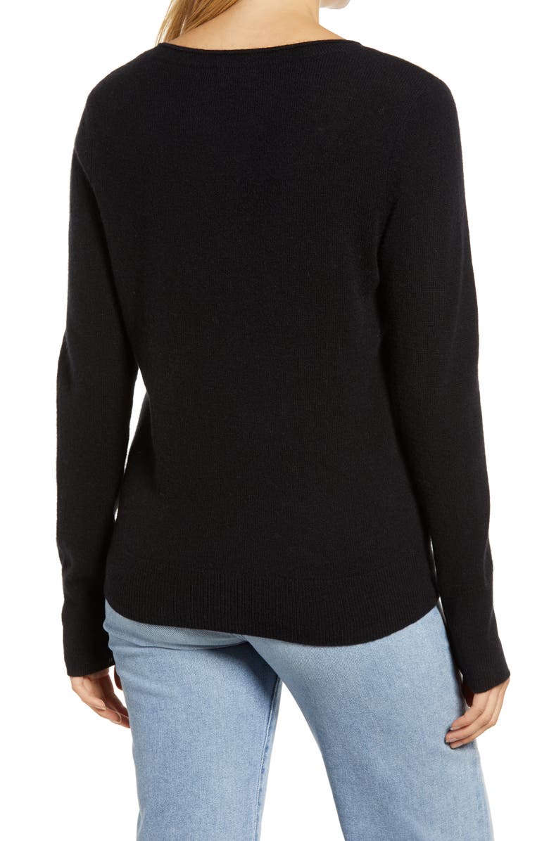 Halogen<sup>®</sup> V-Neck Cashmere Sweater, Alternate, color,