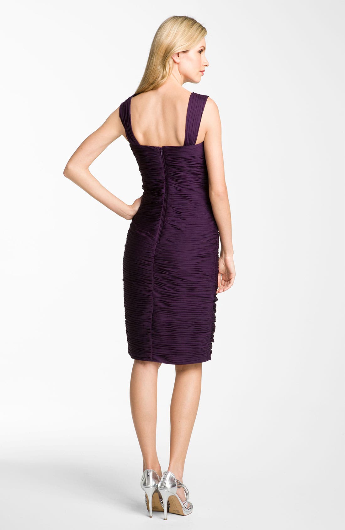 Veni Infantino Sweetheart Pleated Chiffon Sheath Dress & Bolero (Women ...