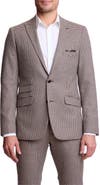 PAISLEY & GRAY Ashton Slim Fit Houndstooth Check Peak Lapel Suit Jacket