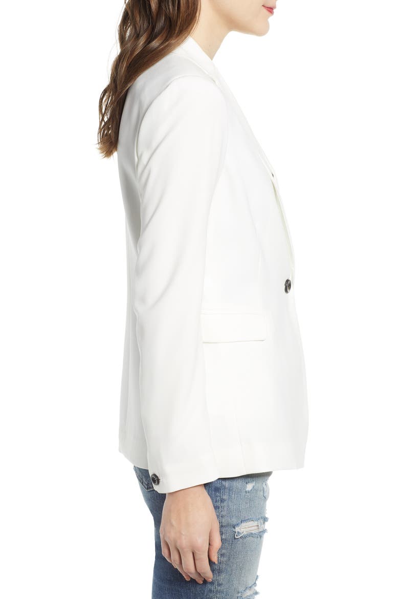 Single Button Blazer, Alternate, color, WHITE