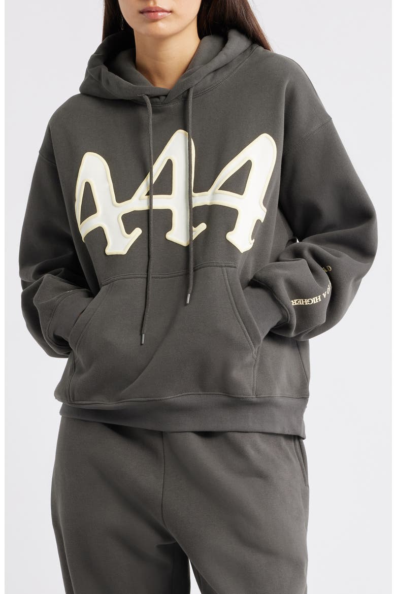 Divinely Protected Cotton Blend Hoodie, Main, color, CHARCOAL