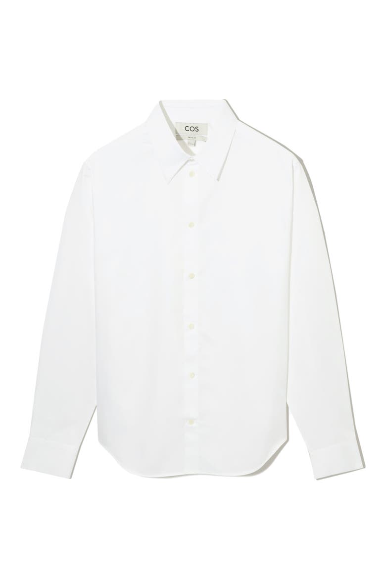 Regular Fit Cotton Poplin Dress Shirt, Alternate, color, WHITE