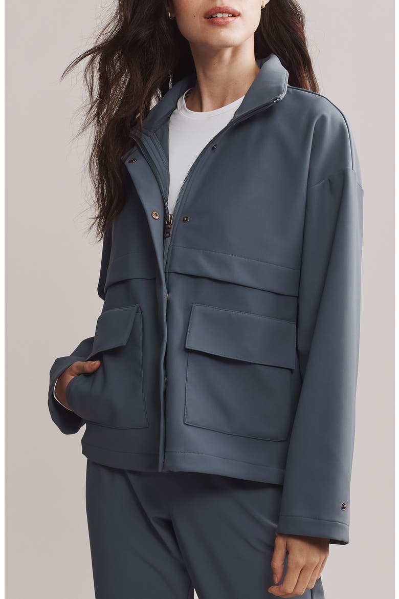 Outplay Water Repellent Jacket, Main, color, BLUE SLATE