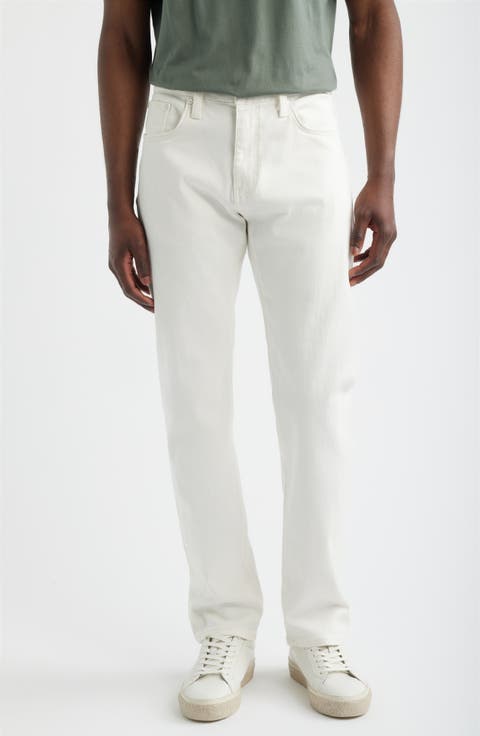 Marcus Slim Straight Leg Jeans (Off White Classic Blue)