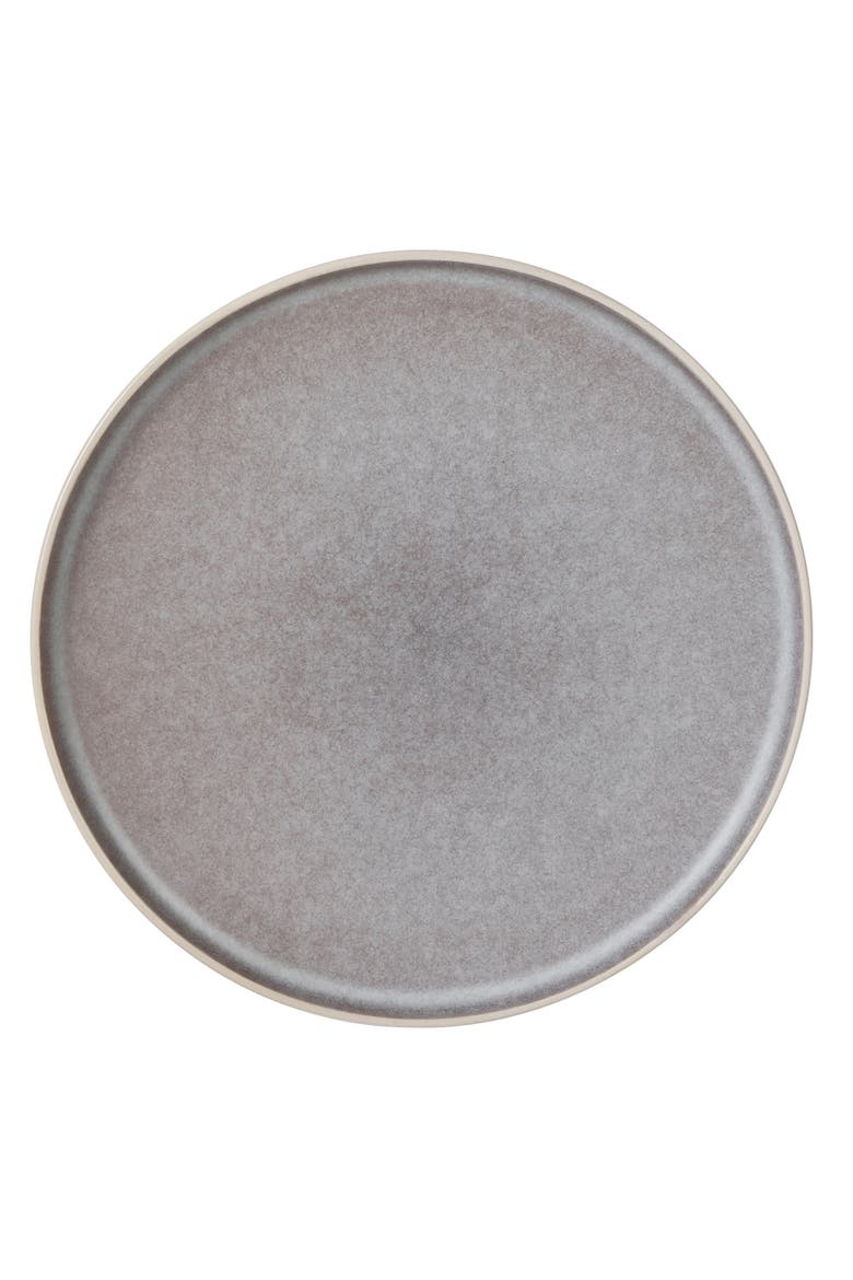 Coastal Forest 12-Piece Triple Reactive Glaze Stoneware Dinnerware Set, Alternate, color, Light Grey/Linen