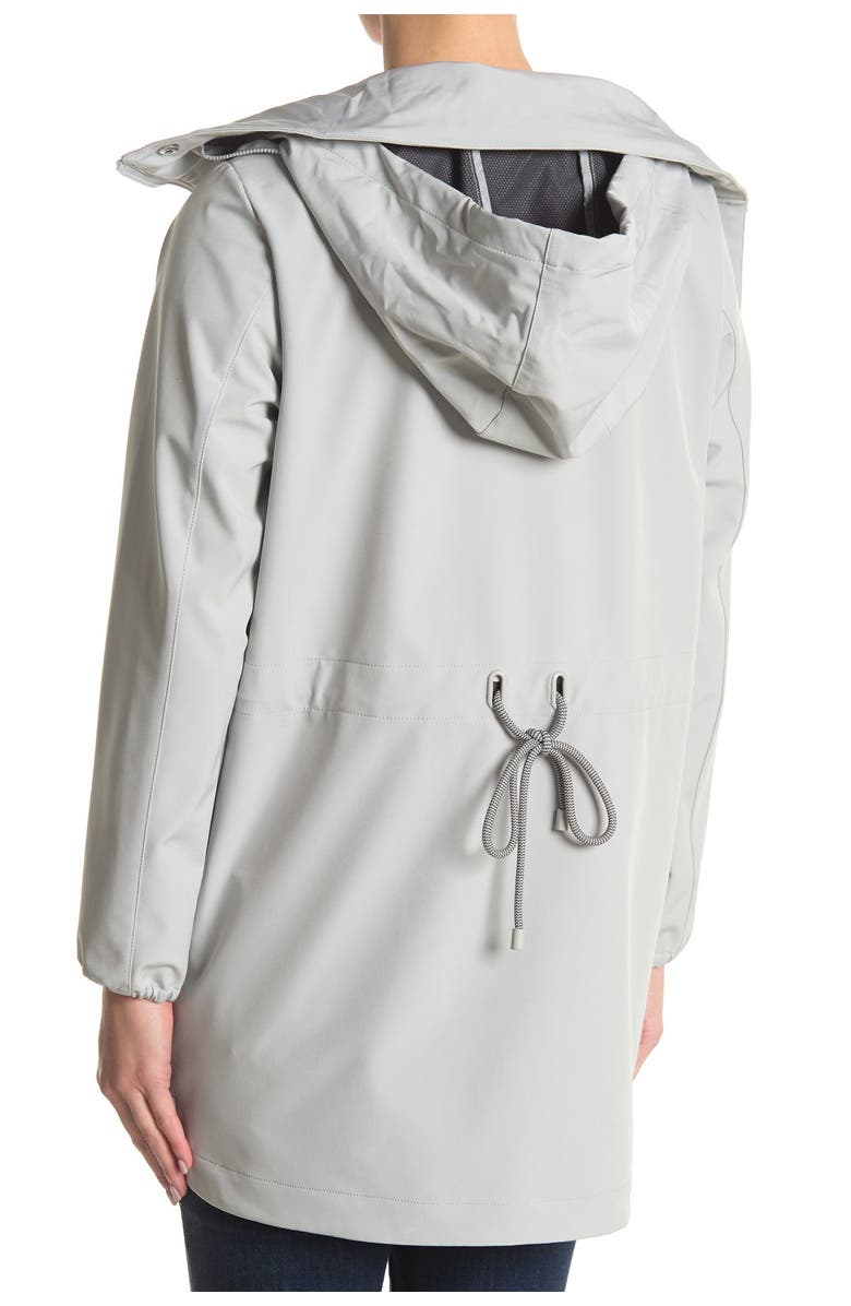 Bernardo Contrast Mesh Zip Jacket, Alternate, color, Peargdkgry