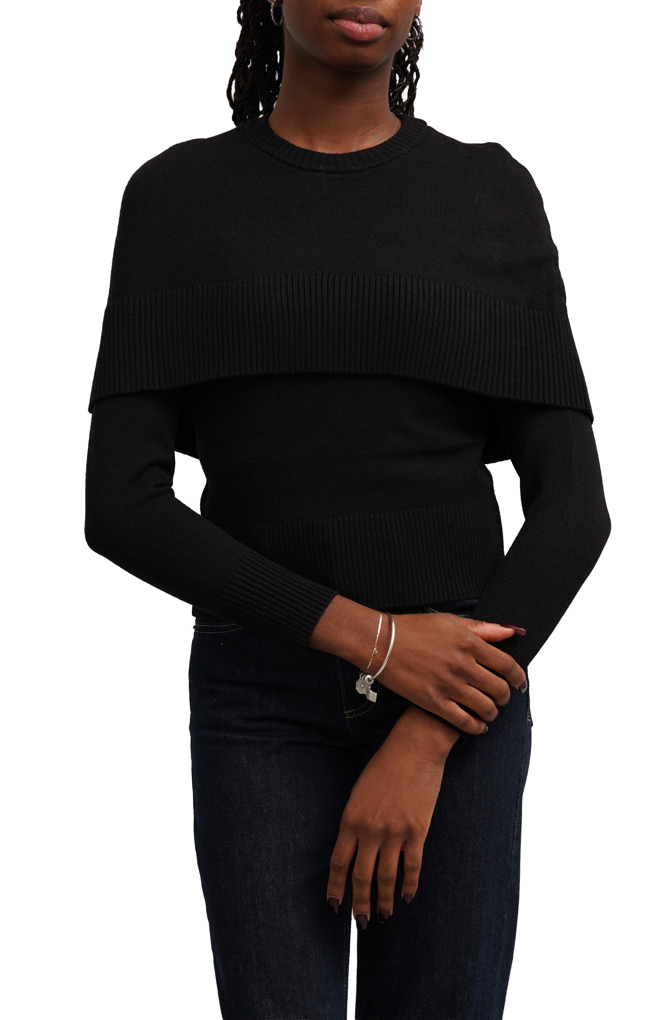 Rib Overlay Sweater