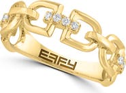EFFY 14K Gold Plated Diamond Link Band Ring