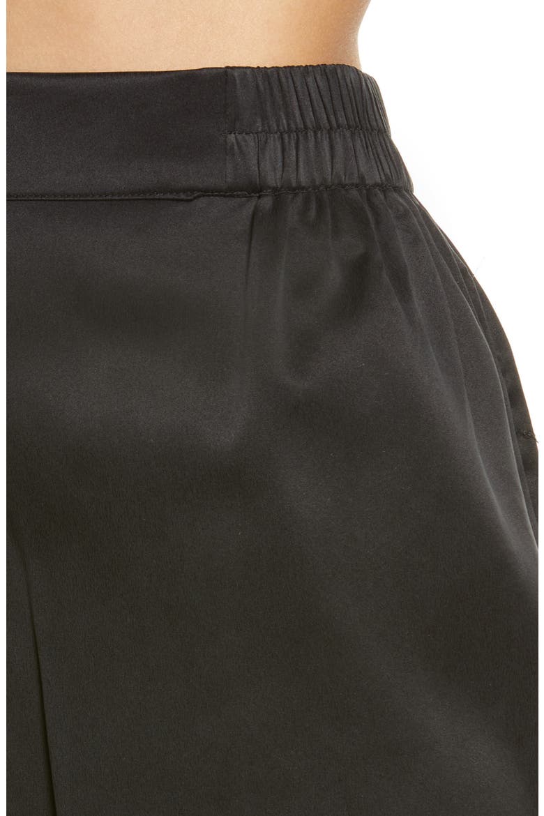 Washable Silk Button-Up Short Pajamas, Alternate, color, IMMERSED BLACK