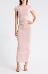 AllSaints Katarina Slim Fit Cap Sleeve Maxi Dress