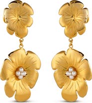 CHRISTINA CARUSO Double Poppy Drop Earrings