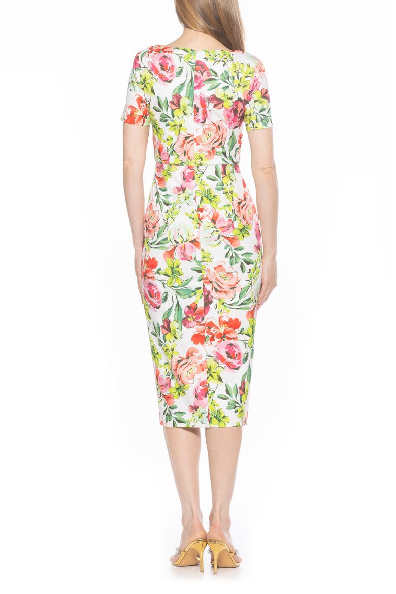 Zayd Midi Sheath Dress, Alternate, color, LARGE FLORAL