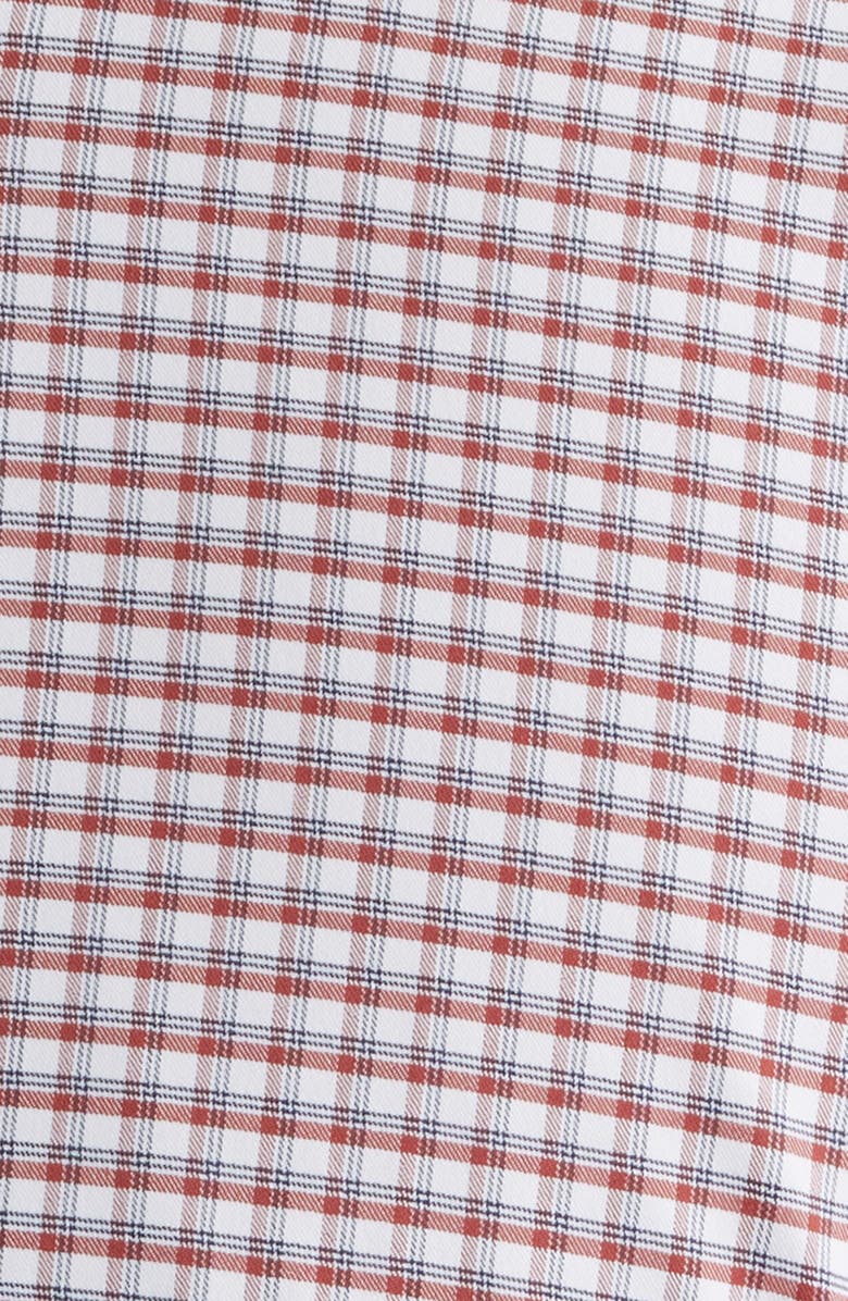 Peter Millar Cashiers Shadow Check Performance Twill Button-Down Shirt, Alternate, color, Sparrow Red