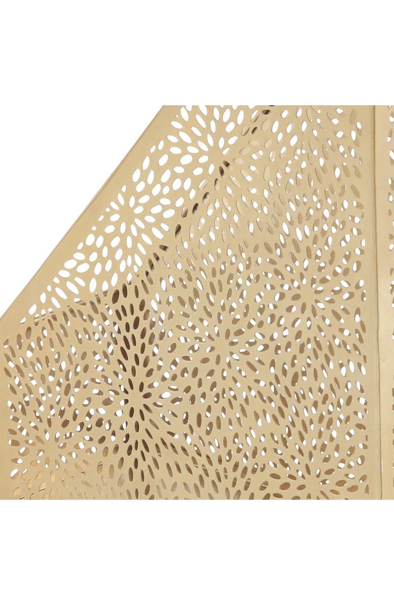 COSMO BY COSMOPOLITAN Goldtone Metal Glam Magazine Holder with Laser Carved Floral Design, Alternate, color, Gold