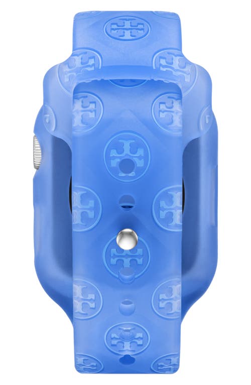 Tory Burch T Monogram Silicone Apple Watch® Watchband, 41mm In Blue