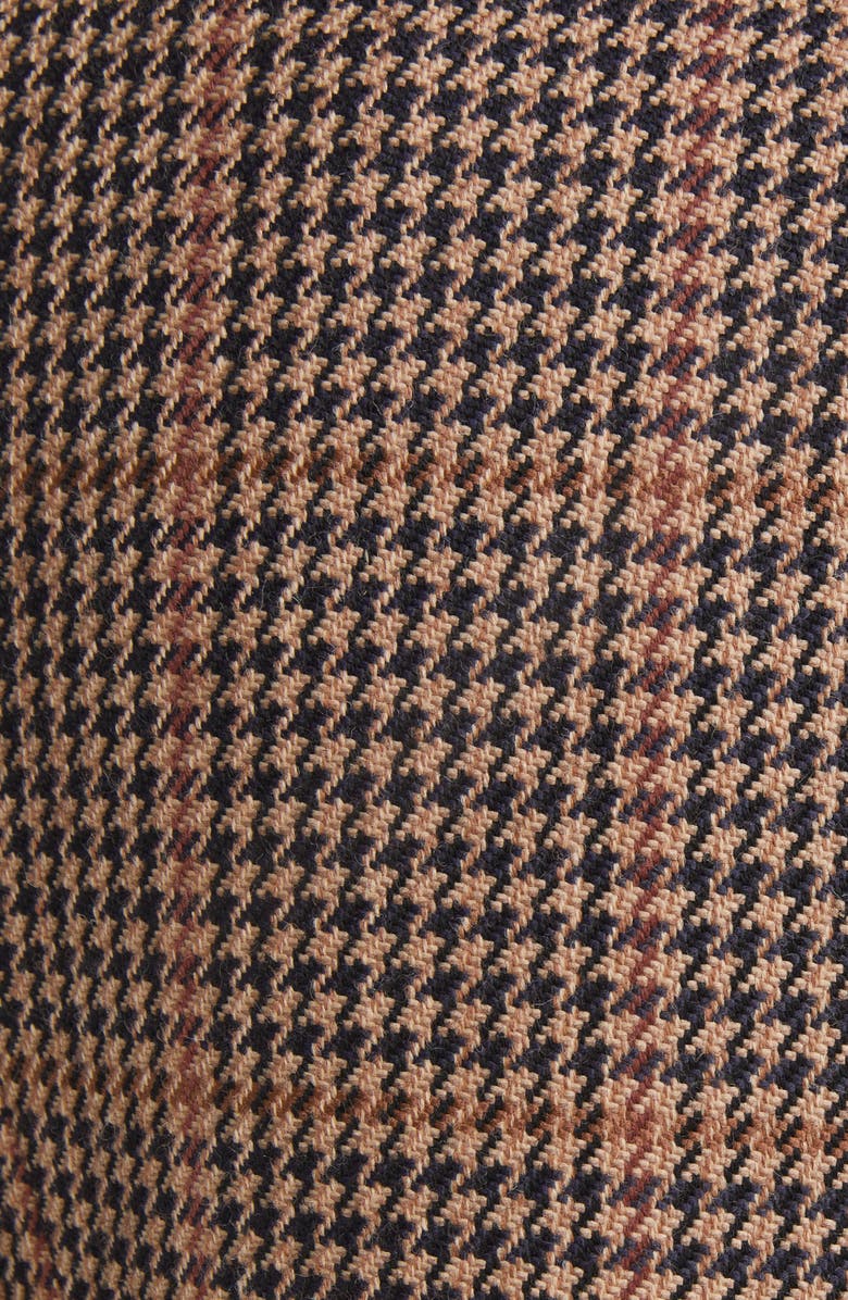 Balenciaga Hourglass Houndstooth Strong Shoulder Double Breasted Wool Blend Blazer, Alternate, color, 