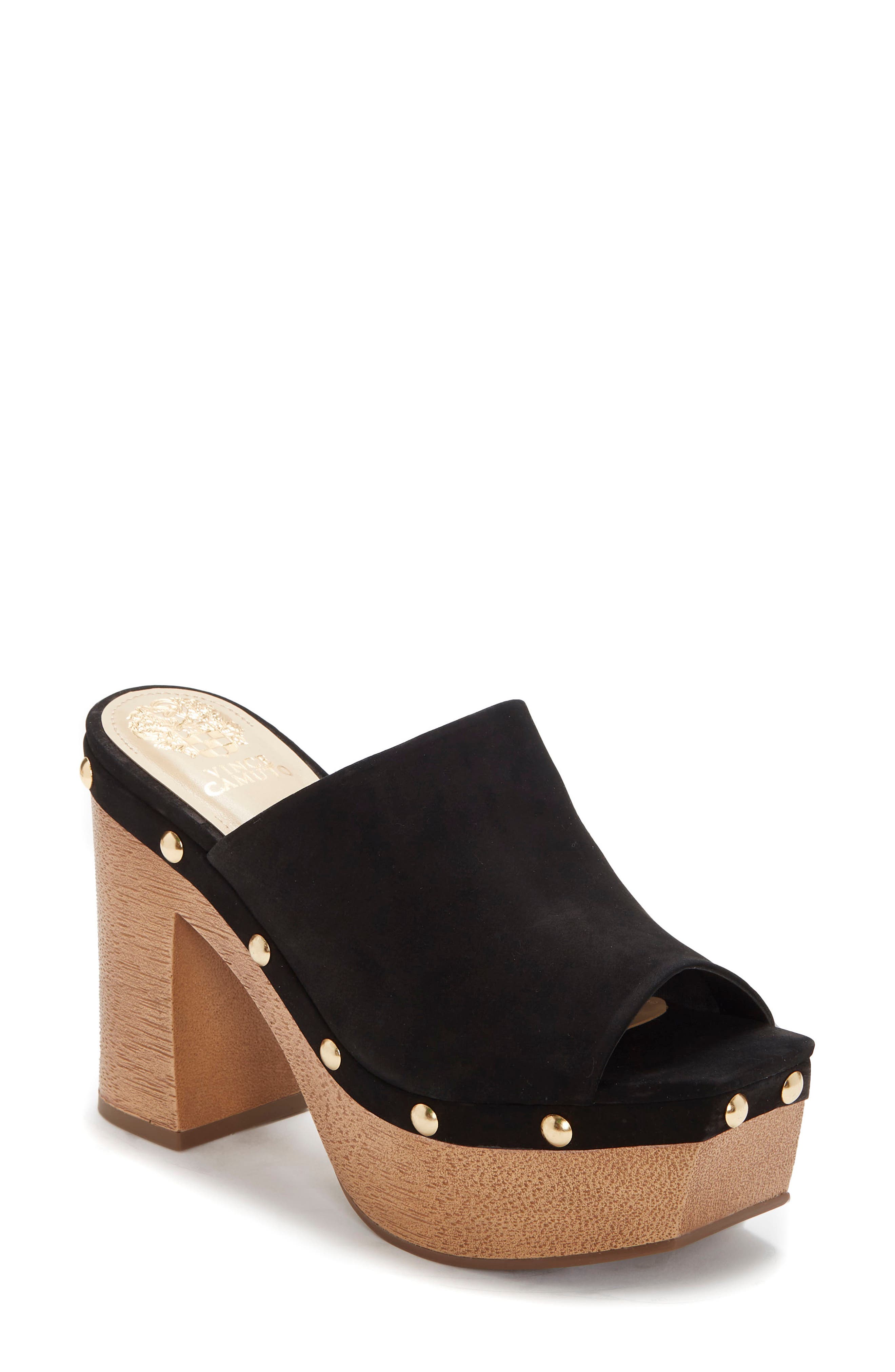 Vince Camuto Jeckima Peep Toe Mule, Main, color, 