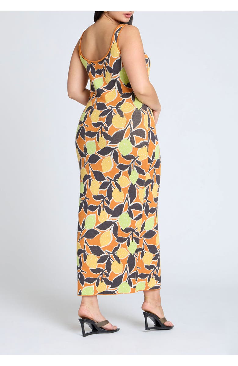 ELOQUII Intarsia Column Dress, Alternate, color, Citrus Vine