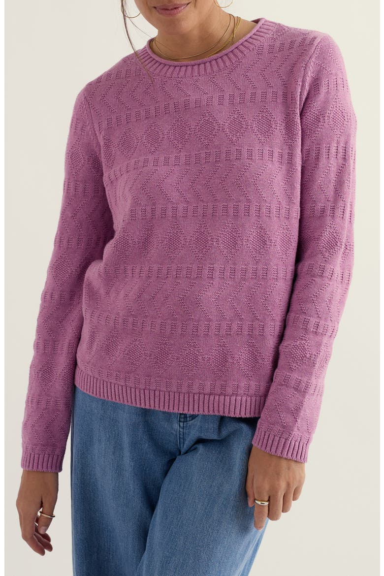 Kinter Organic Cotton Crewneck Sweater, Main, color, ORCHID