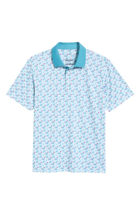 Mike V Floral Piqué Performance Golf Polo