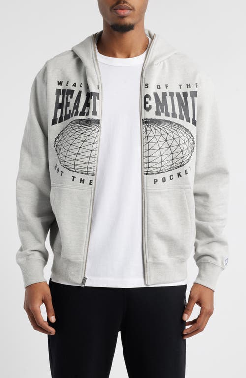 Billionaire Boys Club Bb Hmu French Terry Zip Hoodie In Heather Grey