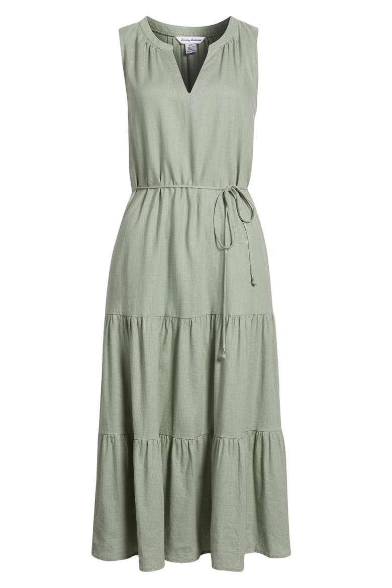 Coastal Tide Sleeveless Dress, Alternate, color, MARJORAM