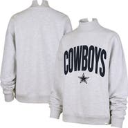 '47 Women's '47 Gray Dallas Cowboys Subtle Muse Mock Neck Sweatshirt