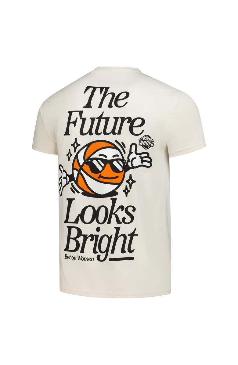 KUR8TED Unisex Angel Reese Cream Chicago Sky The Future Looks Bright T-Shirt, Alternate, color, Cream