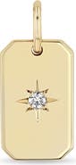Zoë Chicco 14K Gold Diamond Star Dog Tag Charm