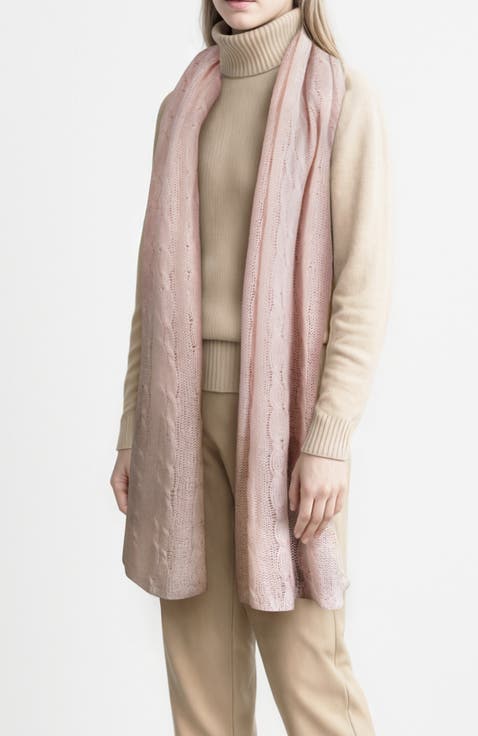 Cashmere wrap in cable design