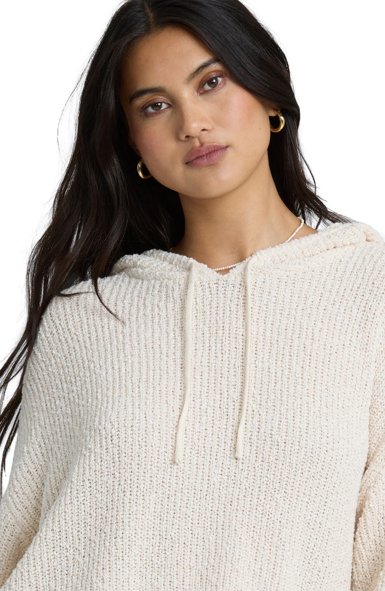 Billabong Hot Beachin' Hooded Sweater, Alternate, color, White Cap