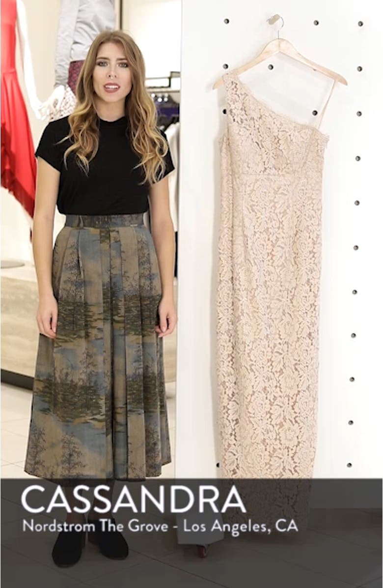 One-Shoulder Lace Gown, sales video thumbnail