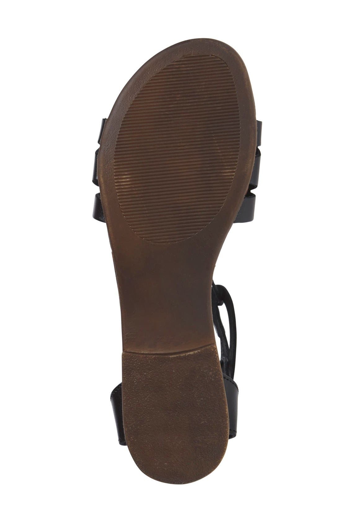 'Hilt' Cutout Lace-Up Sandal, Alternate, color, BLACK