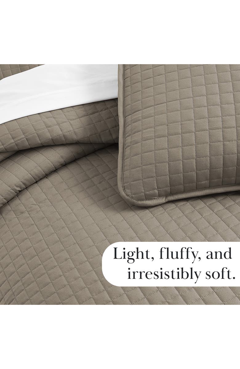 SOUTHSHORE FINE LINENS Vilano Oversize Quilt Set, Alternate, color, Dark Taupe