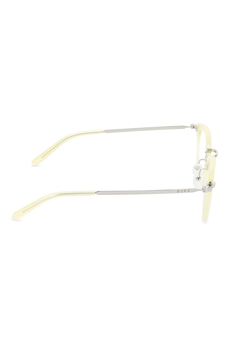 Rue 46mm Cat Eye Optical Glasses, Alternate, color, BUTTERCREAM / CLEAR