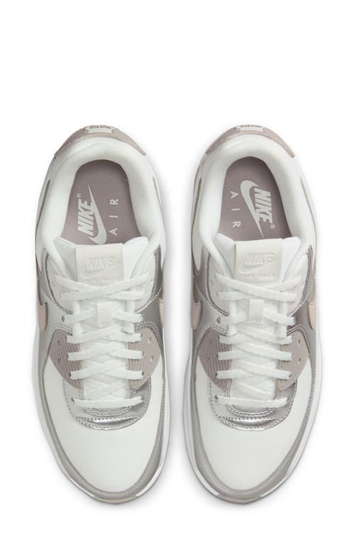 Nike Air Max 90 Lv8 Platform Sneaker In White/grey/vast Grey