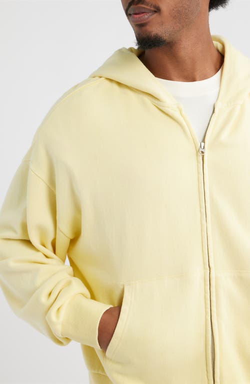 Elwood Core Oversize Terry Full Zip Hoodie In Yellow