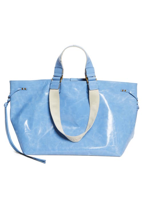 Isabel Marant Wardy Leather Shopper Tote In Blue
