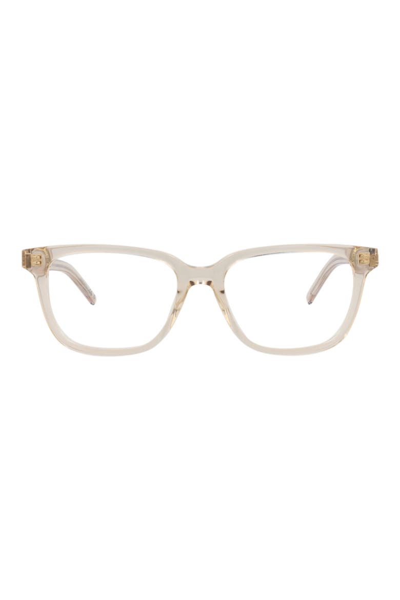 53mm Square Optical Frames, Main, color, NUDE NUDE TRANSPARENT