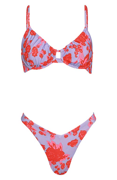 Maaji Lavender Dream Jady Reversible Underwire Bikini Top In Blue