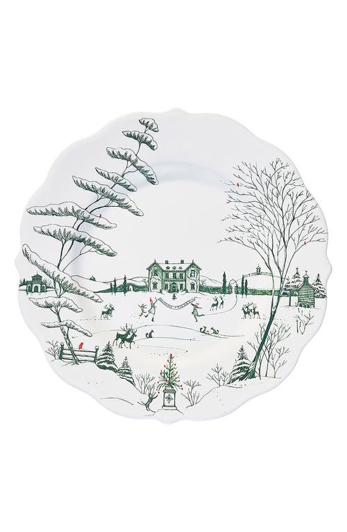Juliska Country Estate Winter Frolic Dinner Plate In White