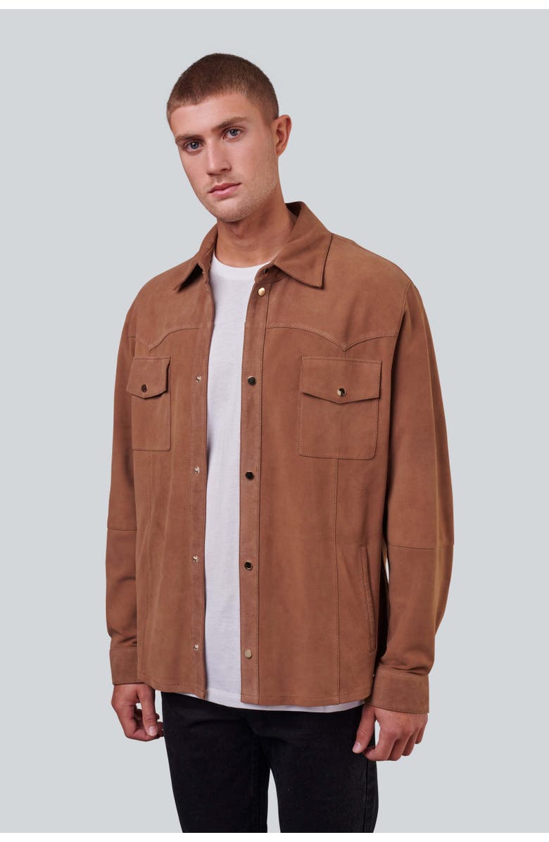 FURNIQ UK Jett Suede Shirt Jacket, Main, color, 